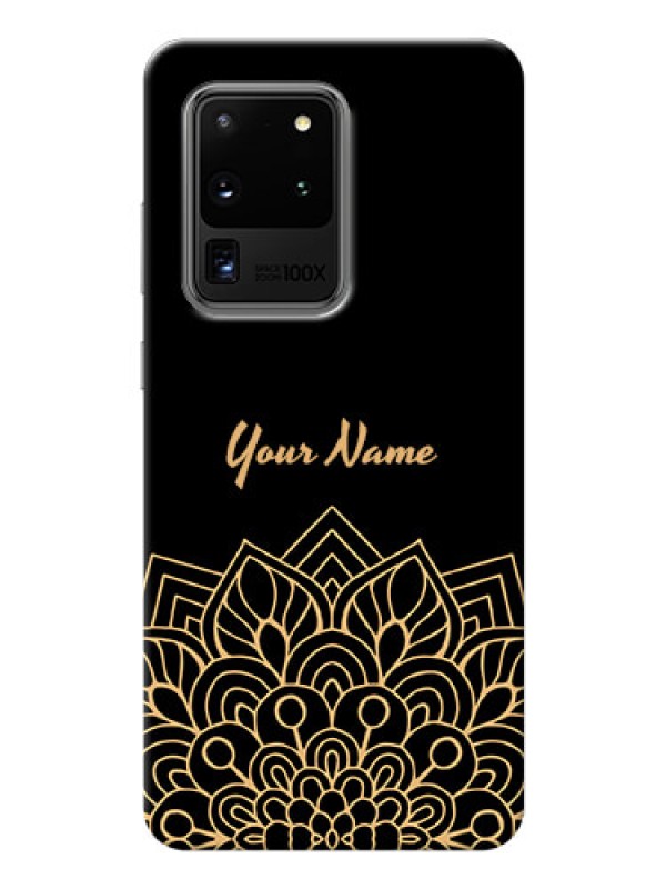 Custom Galaxy S20 Ultra Back Covers: Golden mandala Design