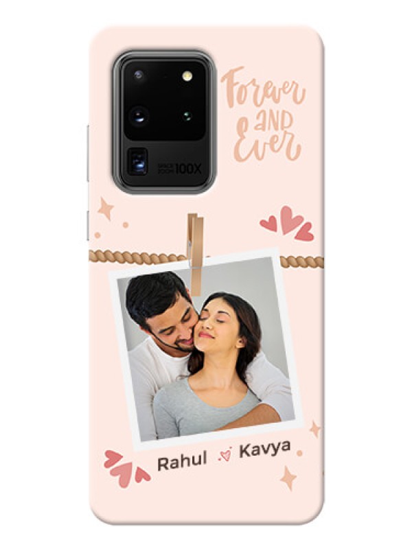 Custom Galaxy S20 Ultra Phone Back Covers: Forever and ever love Design