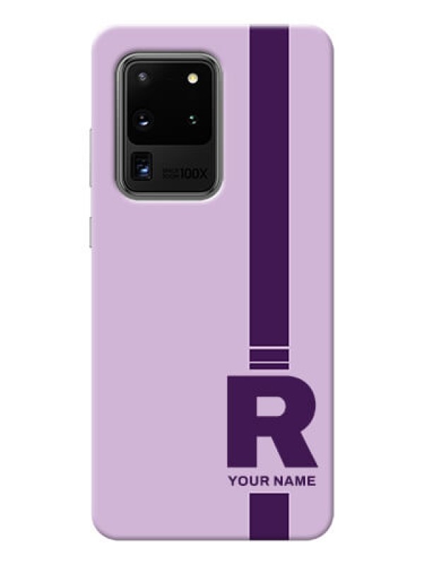 Custom Galaxy S20 Ultra Custom Phone Covers: Simple dual tone stripe with name  Design