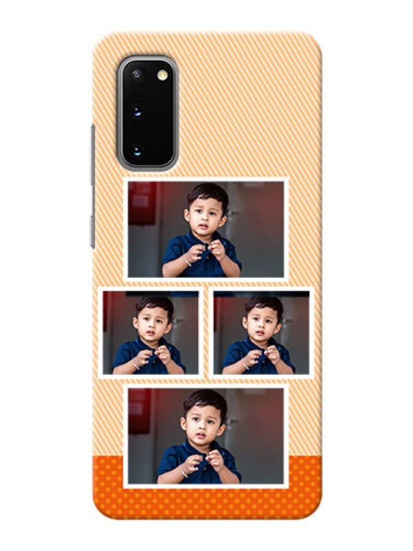 Custom Galaxy S20 Mobile Back Covers: Bulk Photos Upload Design