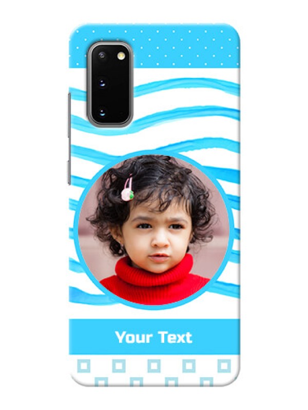 Custom Galaxy S20 phone back covers: Simple Blue Case Design