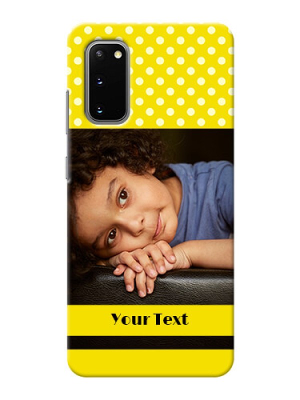 Custom Galaxy S20 Custom Mobile Covers: Bright Yellow Case Design