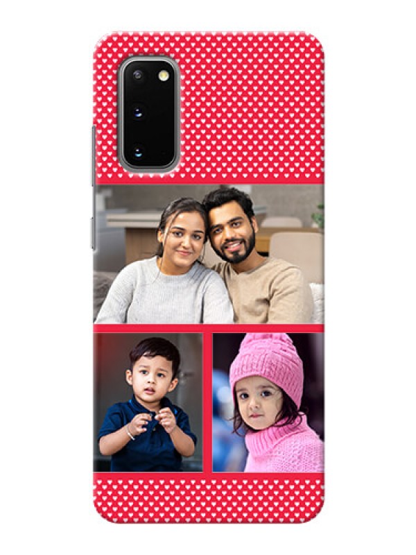Custom Galaxy S20 mobile back covers online: Bulk Pic Upload Design