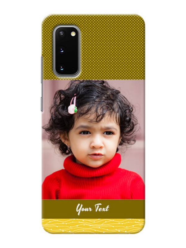 Custom Galaxy S20 custom mobile back covers: Simple Green Color Design