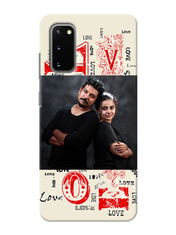 Custom Galaxy S20 mobile cases online: Trendy Love Design Case