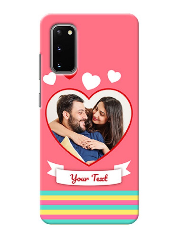 Custom Galaxy S20 Personalised mobile covers: Love Doodle Design
