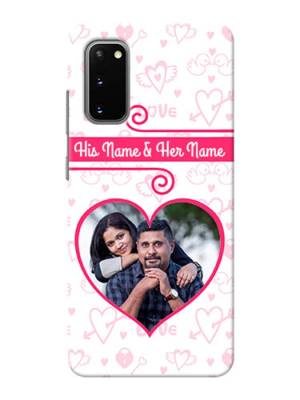 Custom Galaxy S20 Personalized Phone Cases: Heart Shape Love Design
