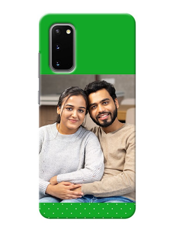Custom Galaxy S20 Personalised mobile covers: Green Pattern Design
