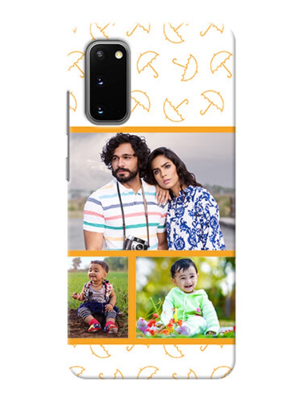Custom Galaxy S20 Personalised Phone Cases: Yellow Pattern Design