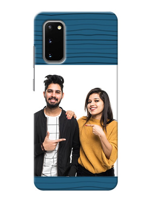 Custom Galaxy S20 Custom Phone Cases: Blue Pattern Cover Design