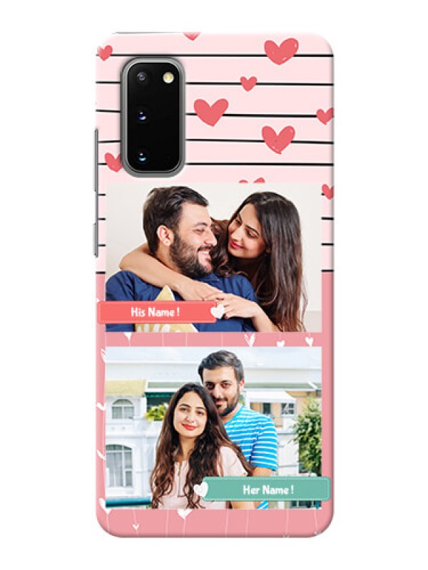 Custom Galaxy S20 custom mobile covers: Photo with Heart Design