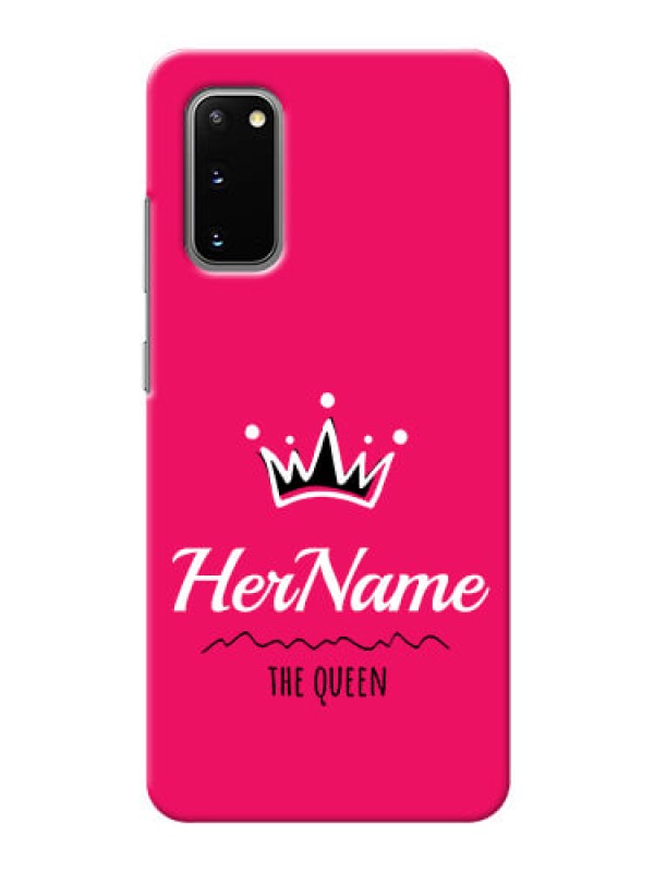 Custom Galaxy S20 Queen Phone Case with Name