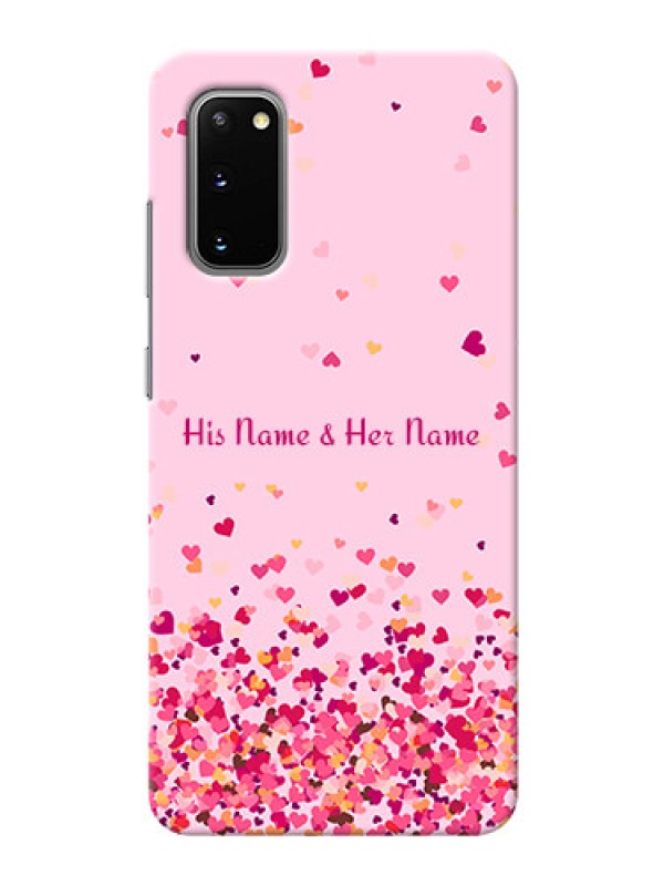Custom Galaxy S20 Phone Back Covers: Floating Hearts Design