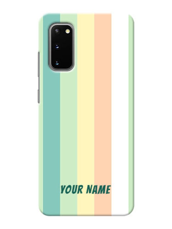 Custom Galaxy S20 Back Covers: Multi-colour Stripes Design