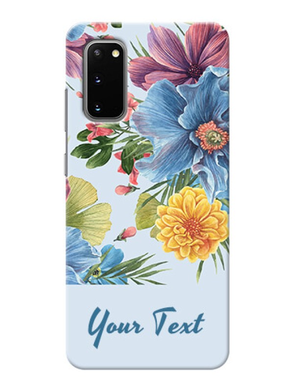 Custom Galaxy S20 Custom Phone Cases: Stunning Watercolored Flowers Painting Design