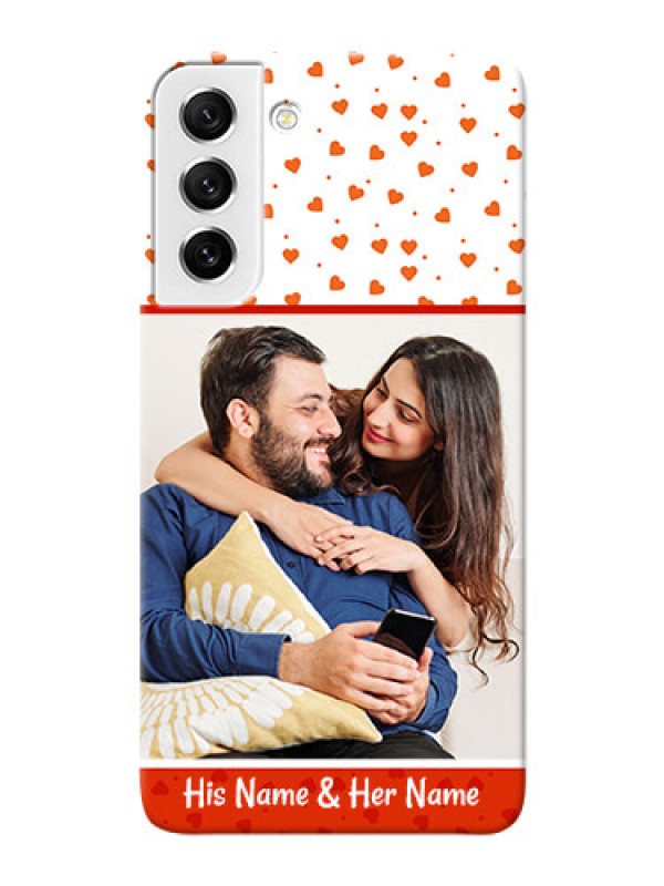 Custom Galaxy S21 FE 5G Phone Back Covers: Orange Love Symbol Design