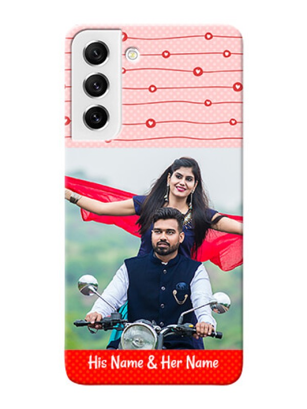 Custom Galaxy S21 FE 5G Custom Phone Cases: Red Pattern Case Design