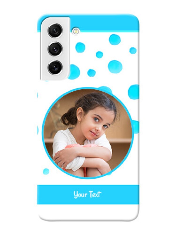 Custom Galaxy S21 FE 5G Custom Phone Covers: Blue Bubbles Pattern Design