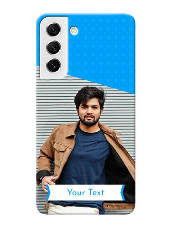 Custom Galaxy S21 FE 5G Personalized Mobile Covers: Simple Blue Color Dotted Design