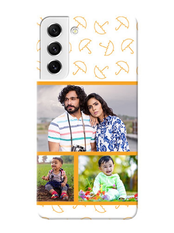 Custom Galaxy S21 FE 5G Personalised Phone Cases: Yellow Pattern Design