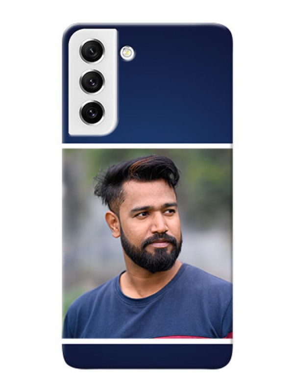 Custom Galaxy S21 FE 5G Mobile Cases: Simple Royal Blue Design