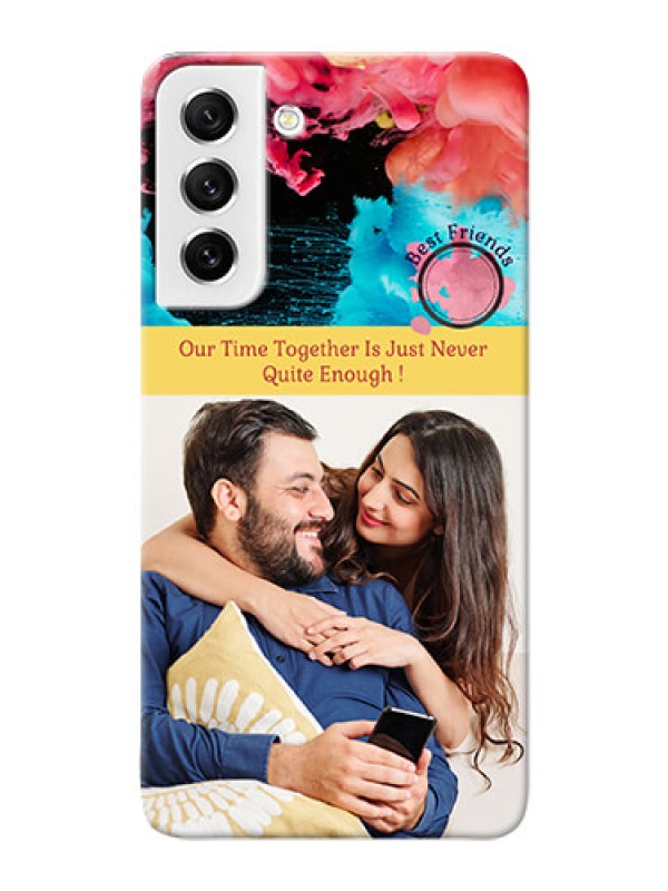 Custom Galaxy S21 FE 5G Mobile Cases: Quote with Acrylic Painting Design