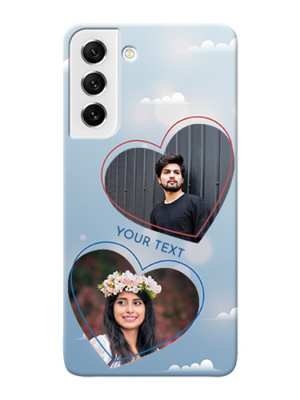 Custom Galaxy S21 FE 5G Phone Cases: Blue Color Couple Design 