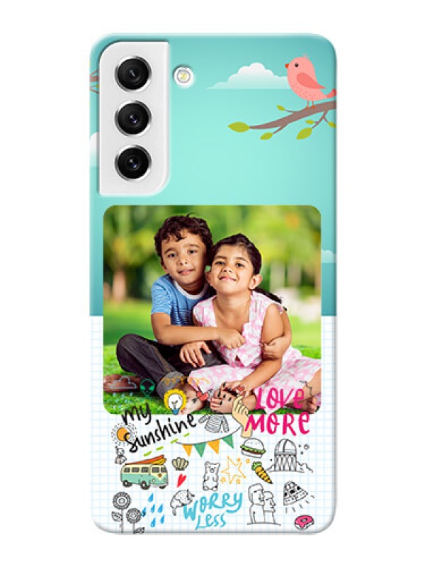 Custom Galaxy S21 FE 5G phone cases online: Doodle love Design