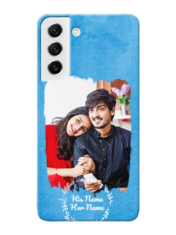 Custom Galaxy S21 FE 5G custom mobile cases: Blue Color Vintage Design