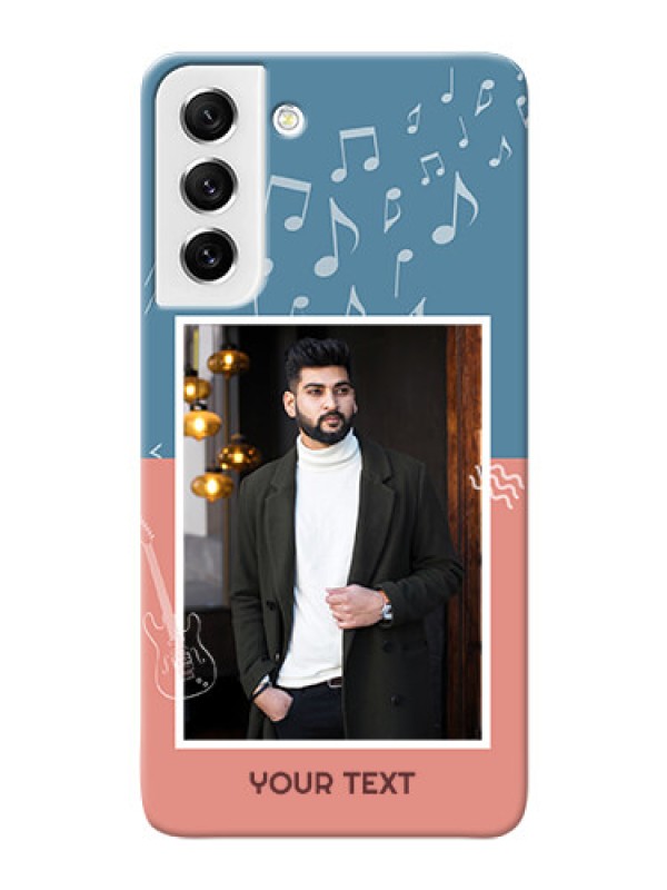 Custom Galaxy S21 FE 5G Phone Back Covers with Color Musical Note Design