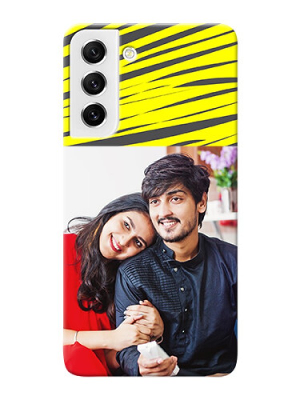 Custom Galaxy S21 FE 5G Personalised mobile covers: Yellow Abstract Design
