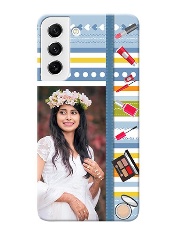 Custom Galaxy S21 FE 5G Personalized Mobile Cases: Makeup Icons Design