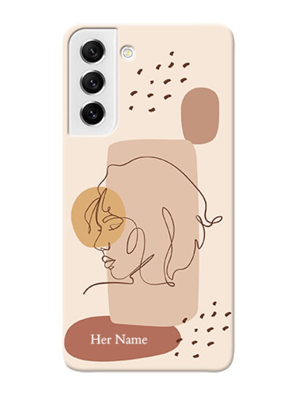 Custom Galaxy S21 Fe 5G Custom Phone Covers: Calm Woman line art Design