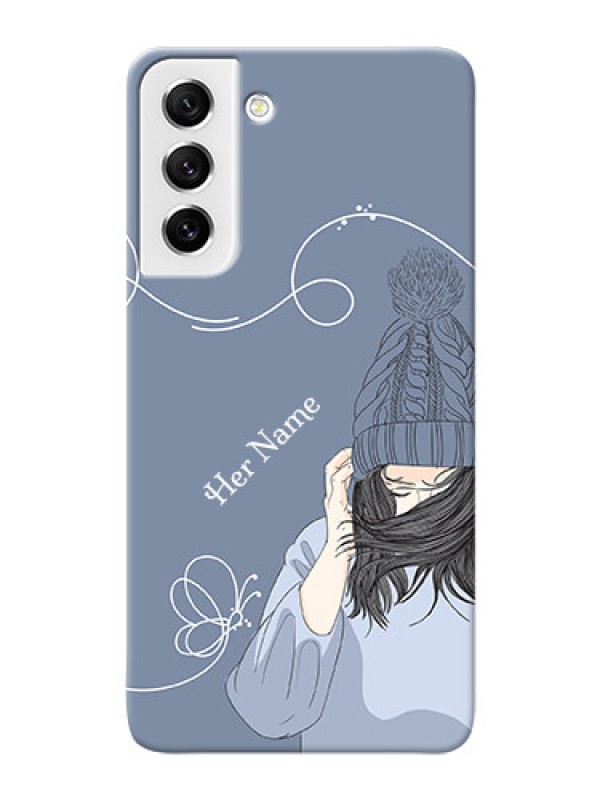 Custom Galaxy S21 Fe 5G Custom Mobile Case with Girl in winter outfit Design