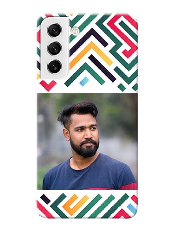 Custom Galaxy S21 Fe 5G Custom Mobile Case with Colorful Maze Pattern Design