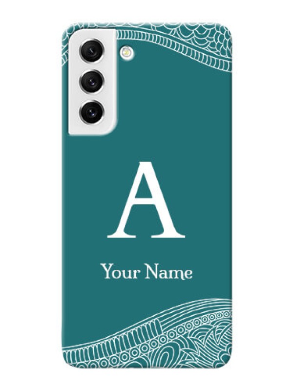 Custom Galaxy S21 Fe 5G Mobile Back Covers: line art pattern with custom name Design