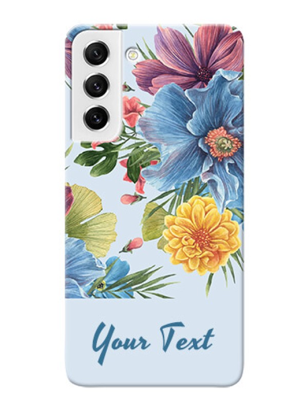 Custom Galaxy S21 Fe 5G Custom Phone Cases: Stunning Watercolored Flowers Painting Design