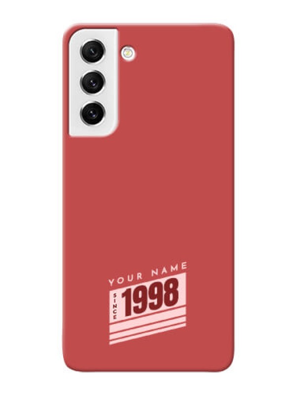 Custom Galaxy S21 Fe 5G Phone Back Covers: Red custom year of birth Design
