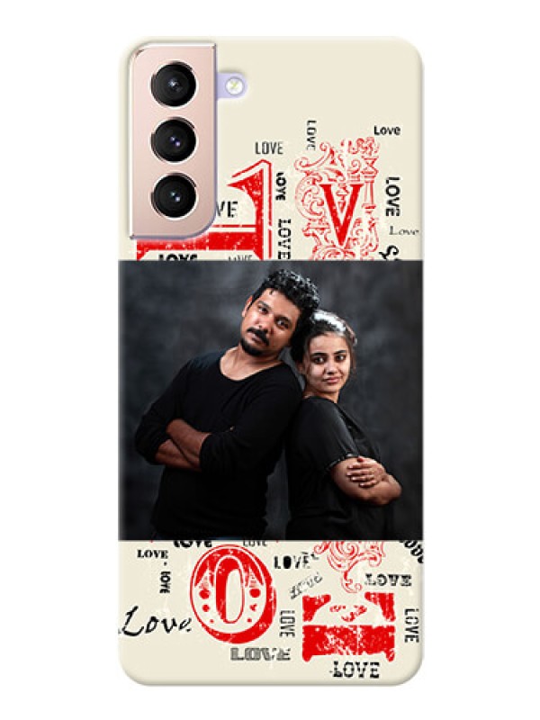 Custom Galaxy S21 Plus mobile cases online: Trendy Love Design Case
