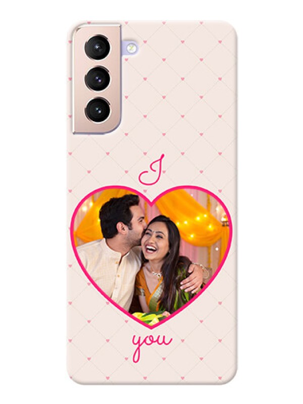 Custom Galaxy S21 Plus Personalized Mobile Covers: Heart Shape Design
