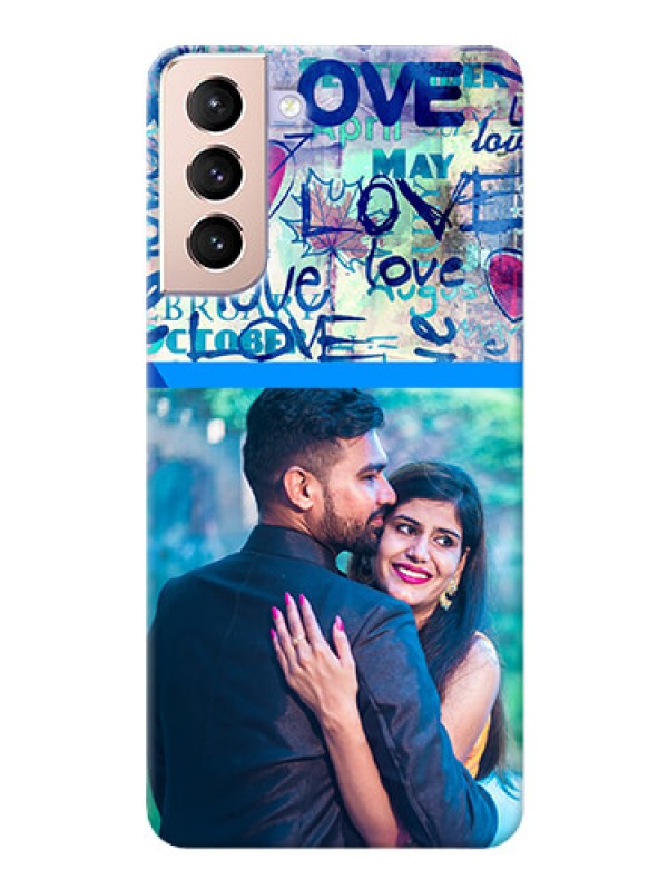 Custom Galaxy S21 Plus Mobile Covers Online: Colorful Love Design