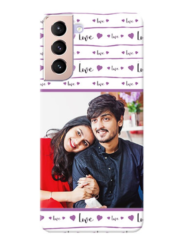 Custom Galaxy S21 Plus Mobile Back Covers: Couples Heart Design