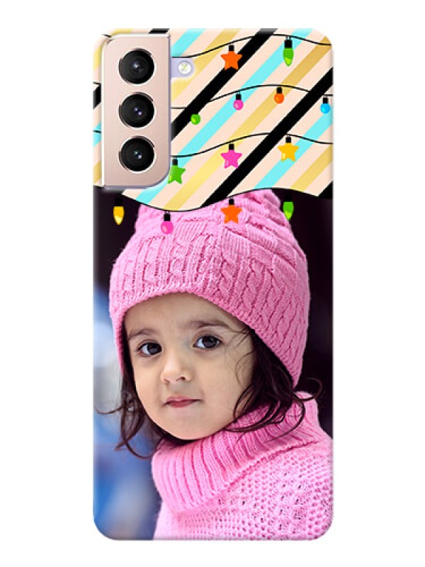 Custom Galaxy S21 Plus Personalized Mobile Covers: Lights Hanging Design