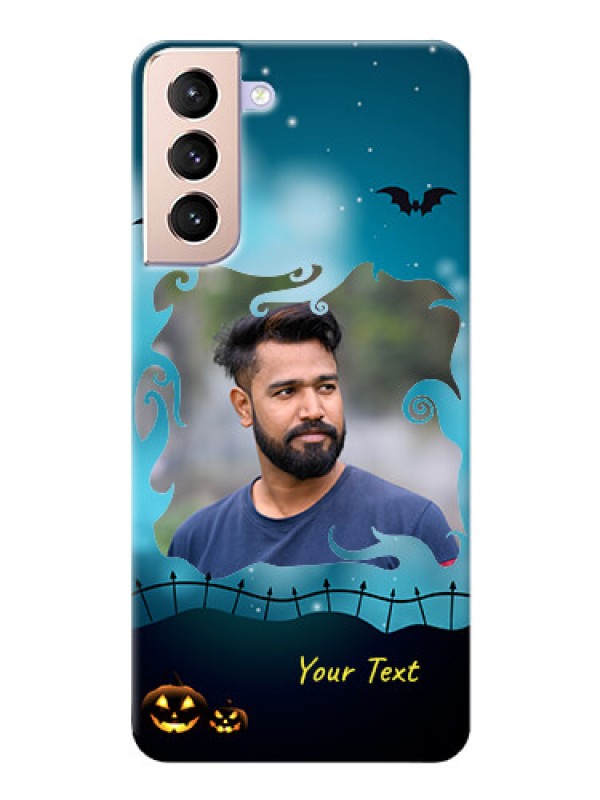 Custom Galaxy S21 Plus Personalised Phone Cases: Halloween frame design