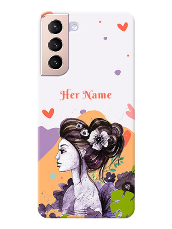 Custom Galaxy S21 Plus Custom Mobile Case with Woman And Nature Design
