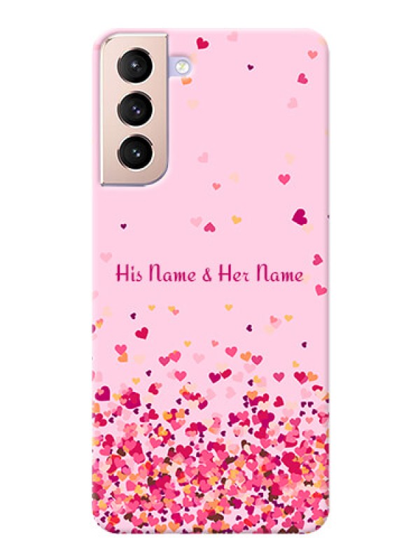 Custom Galaxy S21 Plus Phone Back Covers: Floating Hearts Design