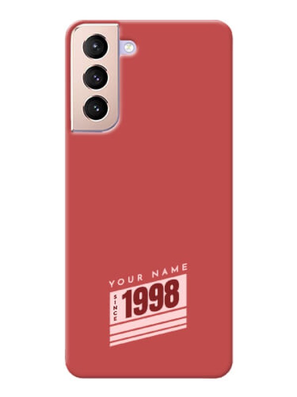 Custom Galaxy S21 Plus Phone Back Covers: Red custom year of birth Design