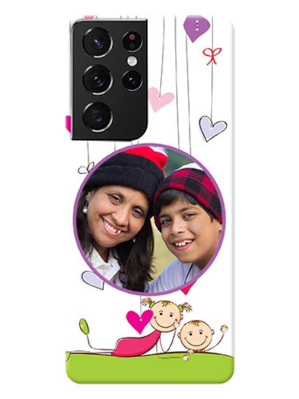 Custom Galaxy S21 Ultra Mobile Cases: Cute Kids Phone Case Design