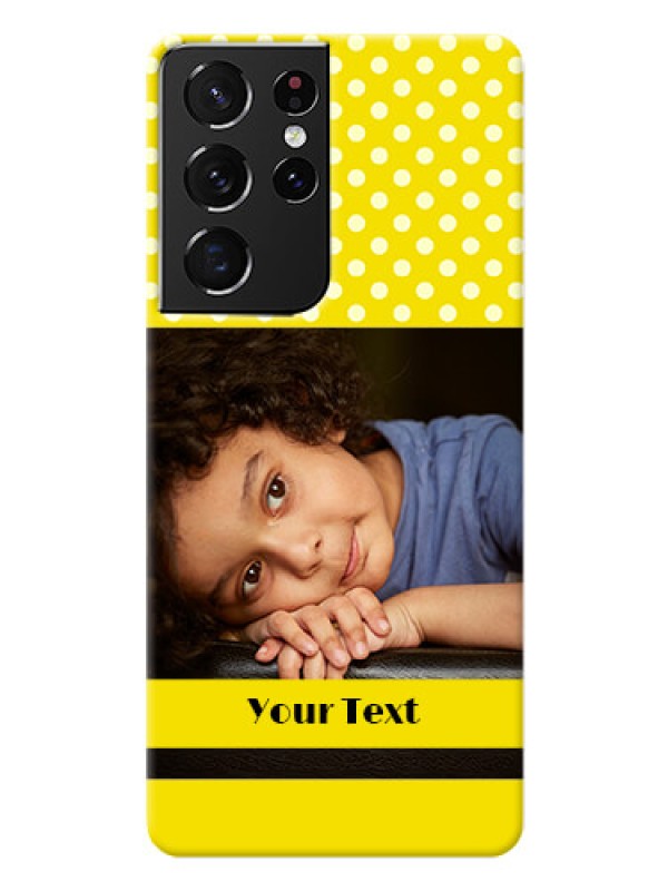 Custom Galaxy S21 Ultra Custom Mobile Covers: Bright Yellow Case Design