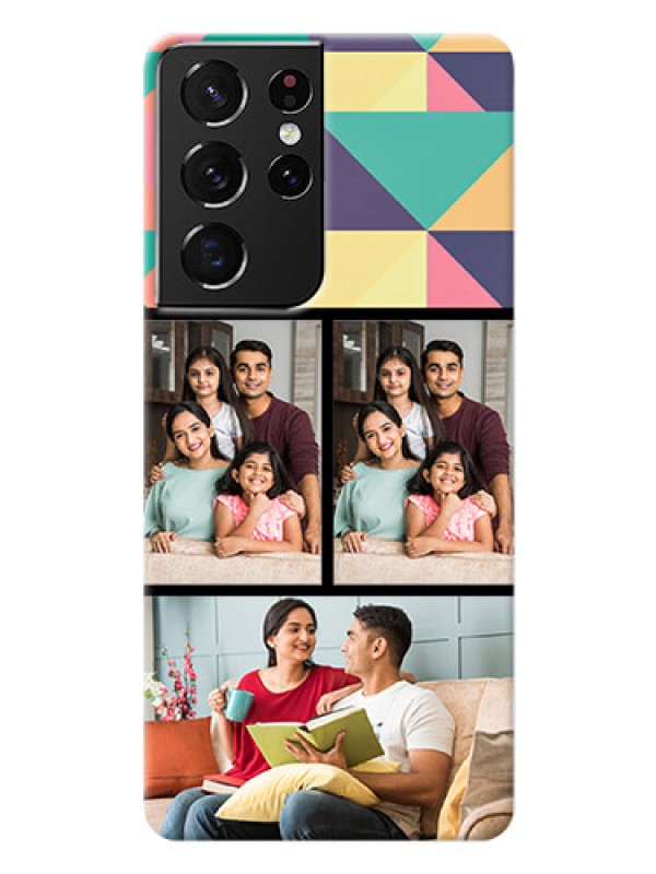 Custom Galaxy S21 Ultra personalised phone covers: Bulk Pic Upload Design